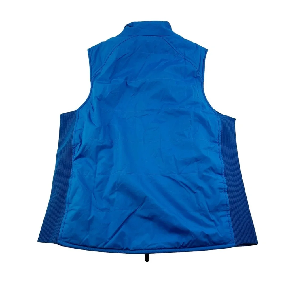 Fairway & Greene F&G Tech Blue Full‎ Zip Wool Blend Lined Nylon Vest Size Small